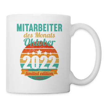 Mitarbeiter des Monats Oktober 2022 - Tasse - Weiß - Rechts