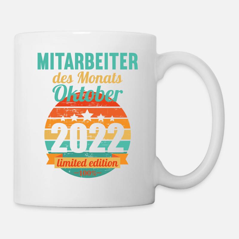 Mitarbeiter des Monats Oktober 2022 - Tasse - Weiß