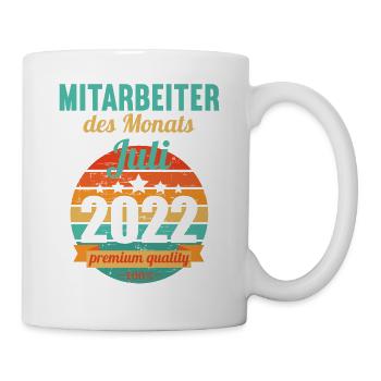 Mitarbeiter des Monats Juli 2022 - Tasse - Weiß - Rechts