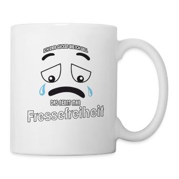 Ich kann gucken wie ich will - Fressefreiheit! - Tasse - Weiß - Rechts