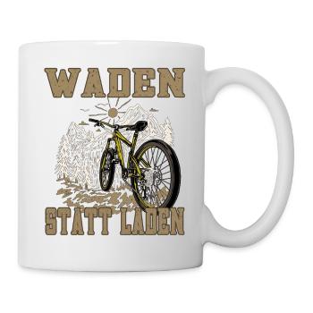 Calves instead of charging Mountain bike Mountain biking - Mug - white - Right