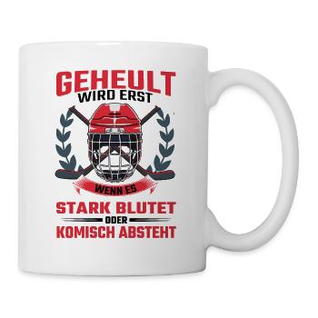 Howling is only when it bleeds ice hockey - Mug - white - Right