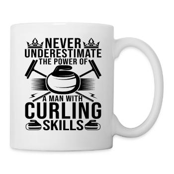 The Power Of A Man With Curling Skills - Mug - white - Right
