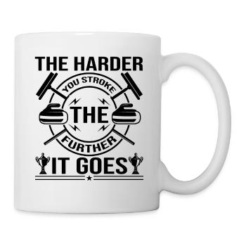The Harder You Stroke The Further It Goes Curling - Mug - white - Right