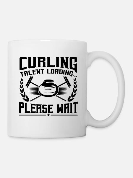 Curling Talent Loading Please Wait - Tasse - Weiß