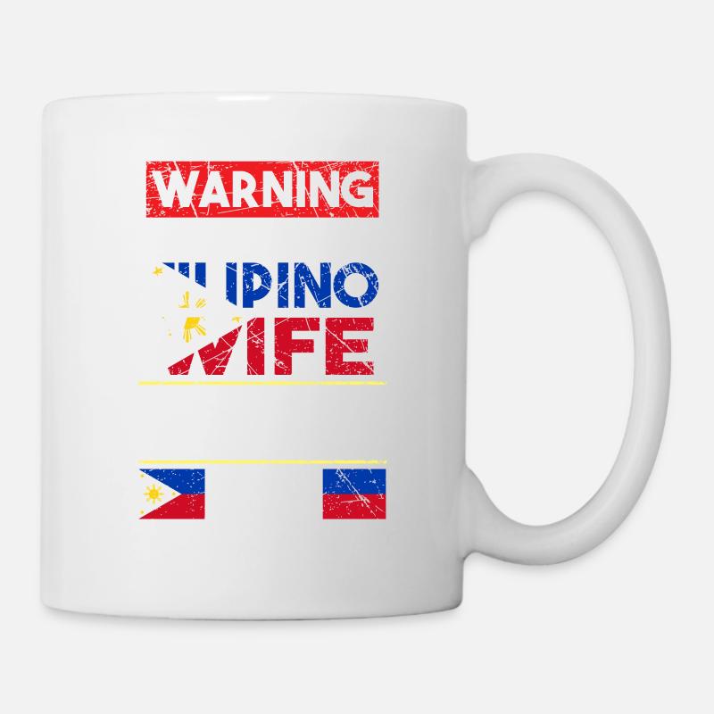 Philippinen Filipina Flagge Frau Ehe I Geschenk - Tasse - Weiß