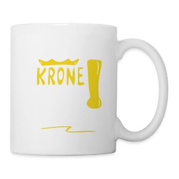 die schönste Krone ist die Schaumkrone - Bier - Tasse - Weiß - Rechts