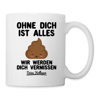 Abschied Kollege Abschiedsgeschenk Jobwechsel - Tasse - Weiß - Rechts