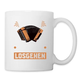Bin Da Kann Losgehen, Steirische Harmonika - Tasse - Weiß - Rechts