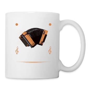 Bin Da Kann Losgehen, Steirische Harmonika - Tasse - Weiß - Rechts