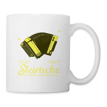 Coole Girls Spielen Steirische Harmonika Quetschn - Tasse - Weiß - Rechts