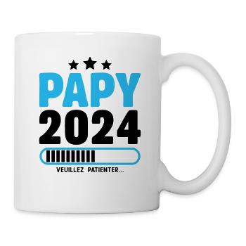 Papy 2024 Idée Cadeau Fête Des Pères Cool Annonce - Mug blanc - blanc - Droite