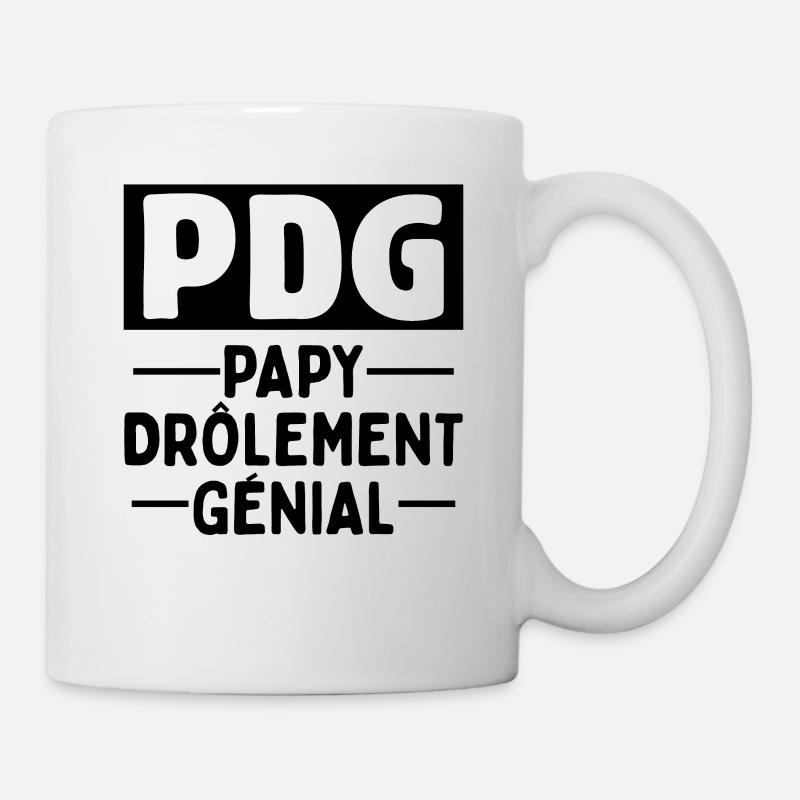 Papy Drôlement Génial Anniversaire Cadeau Citation - Mug blanc - blanc