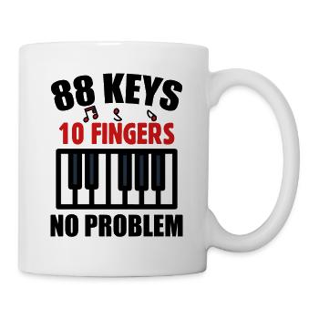 88 Touches Musique Piano Clavier Idée Cadeau Hobby - Mug blanc - blanc - Droite