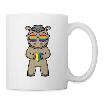 LGBT Tier Pferd Regenbogen - Tasse - Weiß - Rechts