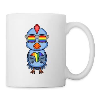 LGBT Tier Huhn Regenbogen - Tasse - Weiß - Rechts