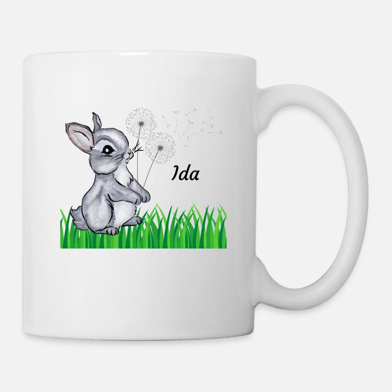 Nom de lapin Cadeau Ida - Mug blanc - blanc