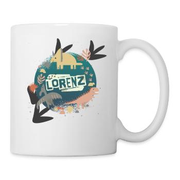 FELIX - Schöner Jungen Name mit süßen Dinosaurier - Tasse - Weiß - Rechts