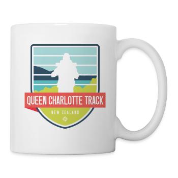 Queen Charlotte Wanderweg - Neuseeland - Tasse - Weiß - Rechts