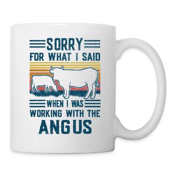 Désolé pour ce que j’ai dit, Angus - Mug blanc - blanc - Droite
