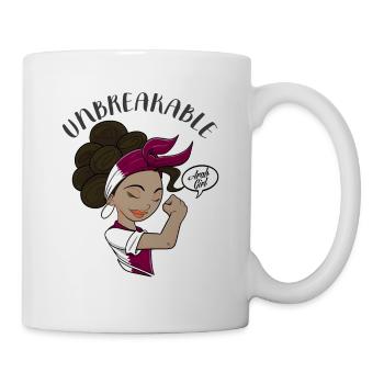 Arab Girl Unbreakable I Arab Heritage I Qatar Flag - Tasse - Weiß - Rechts