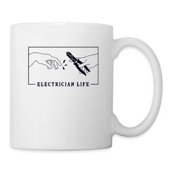 Michelangelo Création d'Adam Électricien - Mug blanc - blanc - Droite