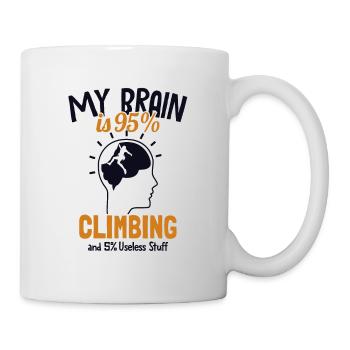 My Brain is 95% Climbing Escalade sportive - Mug blanc - blanc - Droite
