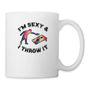 Drôle je suis sexy et je le lance Shooting Throwing - - Mug blanc - blanc - Droite