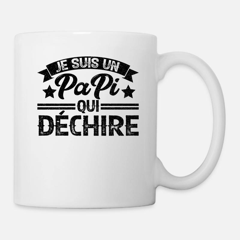 Je Suis Un Papy Qui Déchire Anniversaire Cadeau - Mug blanc - blanc