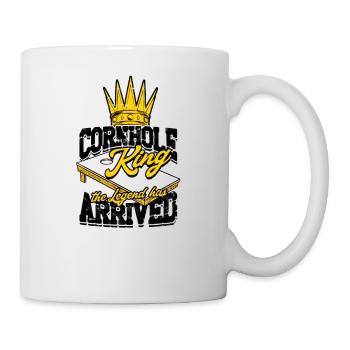 Cornhole roi la légende est arrivée - Cornhole - Mug blanc - blanc - Droite