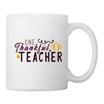 One Thankful Teacher Thanksgiving - Mug - white - Right