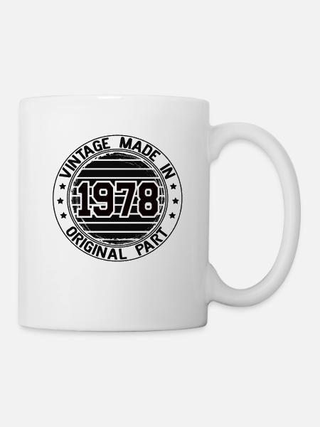 Vintage Made In 1978 Original Part Geburtstag 1978 - Tasse - Weiß