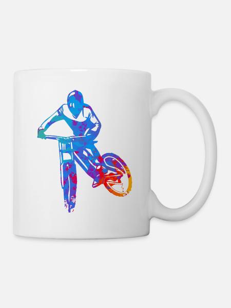 Downhill Colour - Tasse - Weiß
