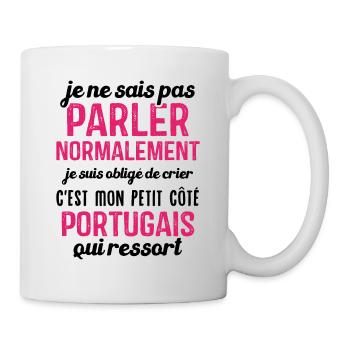 C'est mon petit côté portugais qui ressort - Mug blanc - blanc - Droite