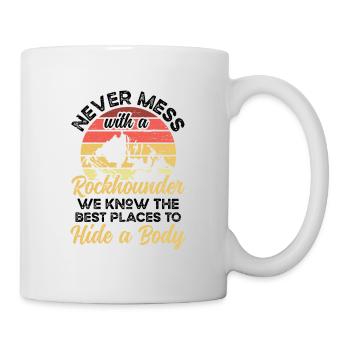 Ne jouez jamais avec un Rockhounder - Mug blanc - blanc - Droite