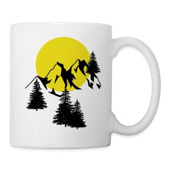 Montagnes Moon Peak Épicéa Conifères Sapins Naturel - Mug blanc - blanc - Droite
