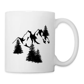 Montagnes Sommets Alpes Autriche Suisse Alm - Mug blanc - blanc - Droite