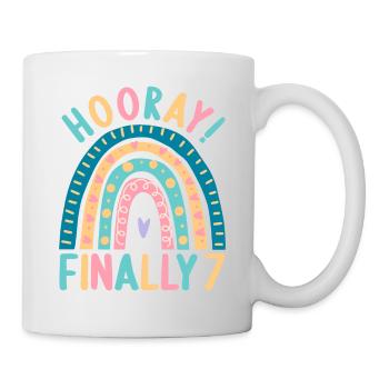 7 years Rainbow Rainbow 7th birthday - Mug - white - Right