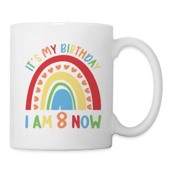 8 ans Rainbow Rainbow 8ème anniversaire - Mug blanc - blanc - Droite