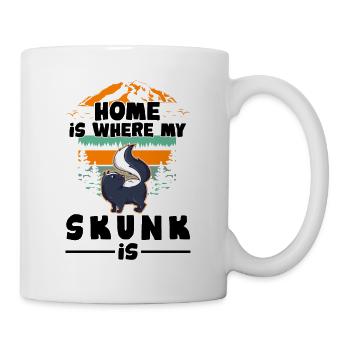 Home is where my Skunk is Stinktier - Tasse - Weiß - Rechts