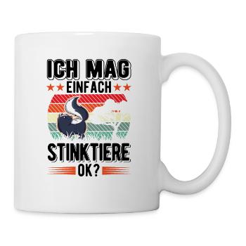 Ich mag einfach Stinktiere - Tasse - Weiß - Rechts