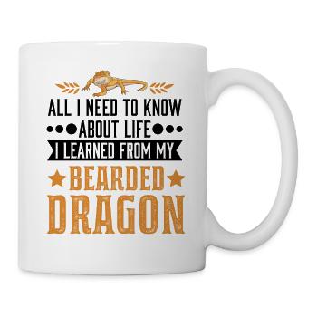 Bartagame Dragon barbu - Mug blanc - blanc - Droite