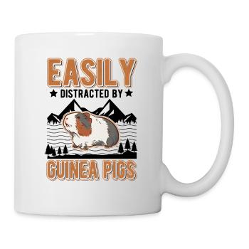 Facilement distrait par les cochons d’Inde Meerschweinchen - Mug blanc - blanc - Droite