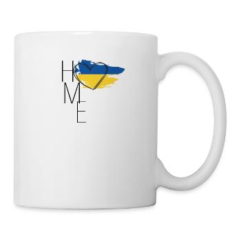 Home Ukrainian word Ukrainian flag heart - Mug - white - Right