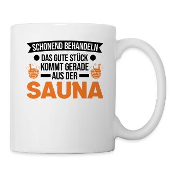 Sauna Saunieren Saunagänger - Tasse - Weiß - Rechts