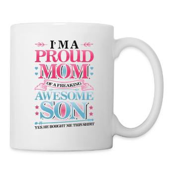 Fière mère d’un fils génial Et effrayant Lustiger - Mug blanc - blanc - Droite