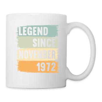 Né novembre 1972 50 ans 50s 50e anniversaire - Mug blanc - blanc - Droite