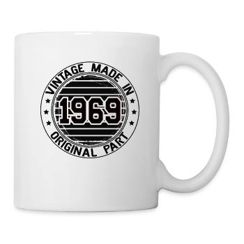 Vintage Made In 1969 Original Part Birthday 1969 - Mug - white - Right