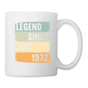 Né en juillet 1972 50 ans 50s 50e anniversaire - Mug blanc - blanc - Droite
