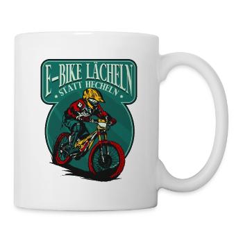 E-Bike Lächeln statt Hecheln Pedelec E-Bike - Tasse - Weiß - Rechts